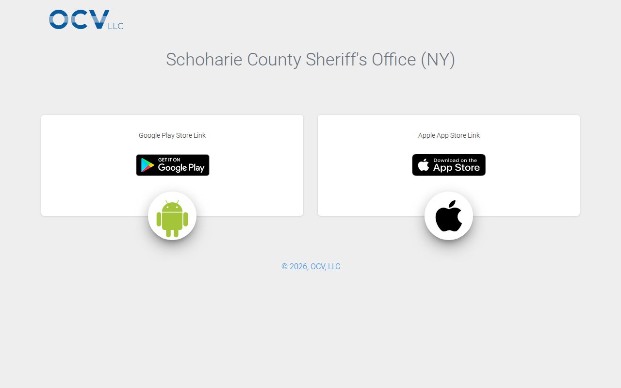 Schoharie County Sheriff booking and public-safety app source